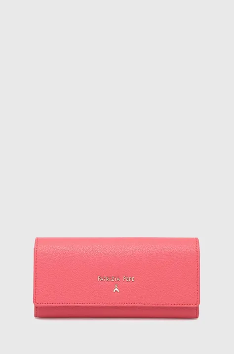 Patrizia Pepe portfel skórzany damski kolor różowy CQ0215 L001
