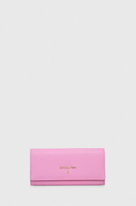 Δερμάτινο πορτοφόλι Patrizia Pepe γυναικεία, χρώμα: ροζ