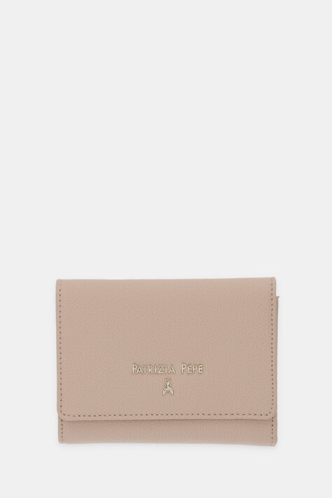 Patrizia Pepe portfel skórzany damski kolor beżowy CQ7081 L001