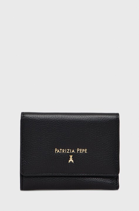Patrizia Pepe portofel de piele femei, culoarea negru