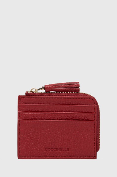Coccinelle portofel de piele femei, culoarea bordo, E2 MU0 12 89 01