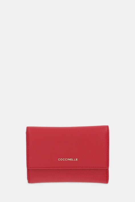 Coccinelle portfel skórzany damski kolor czerwony E2 MW5 11 66 01