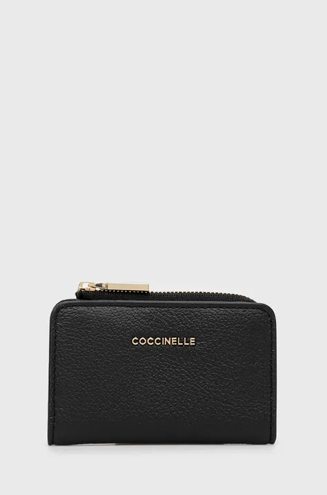 Coccinelle portfel damski kolor czarny