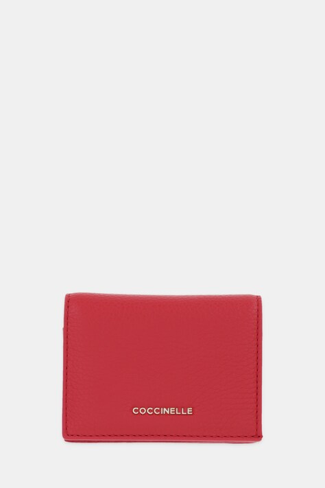 Coccinelle portfel skórzany damski kolor czerwony E2 MW5 17 21 01