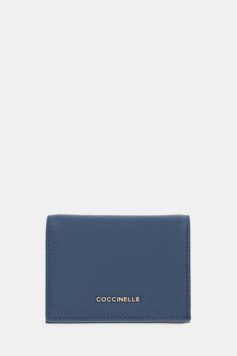 Coccinelle portfel skórzany damski kolor niebieski E2 MW5 17 21 01