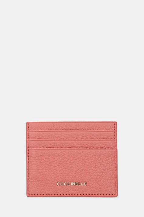 Kožené puzdro na karty Coccinelle čierna farba