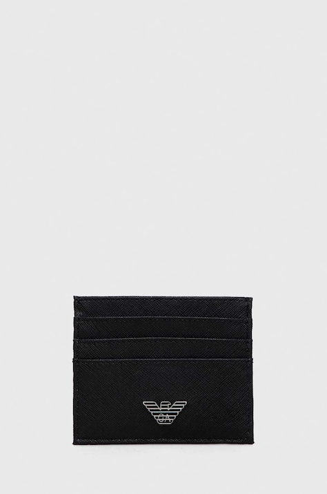 Emporio Armani etui na karty męski kolor czarny