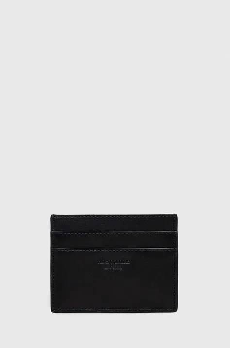 Δερμάτινη θήκη για κάρτες Abercrombie & Fitch χρώμα: μαύρο