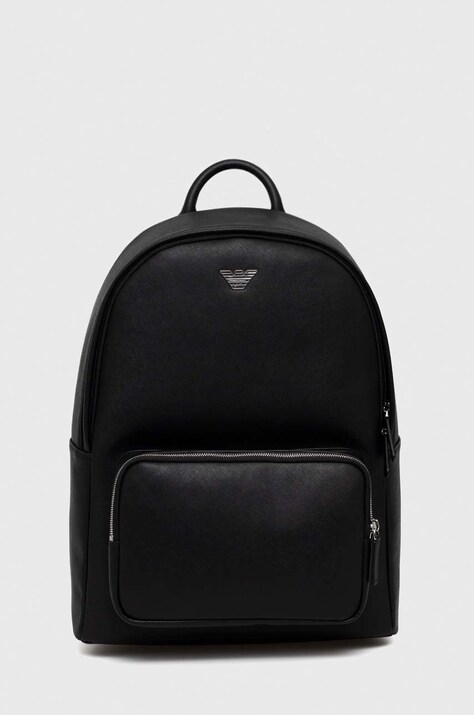Emporio Armani rucsac barbati, culoarea negru, mare, neted
