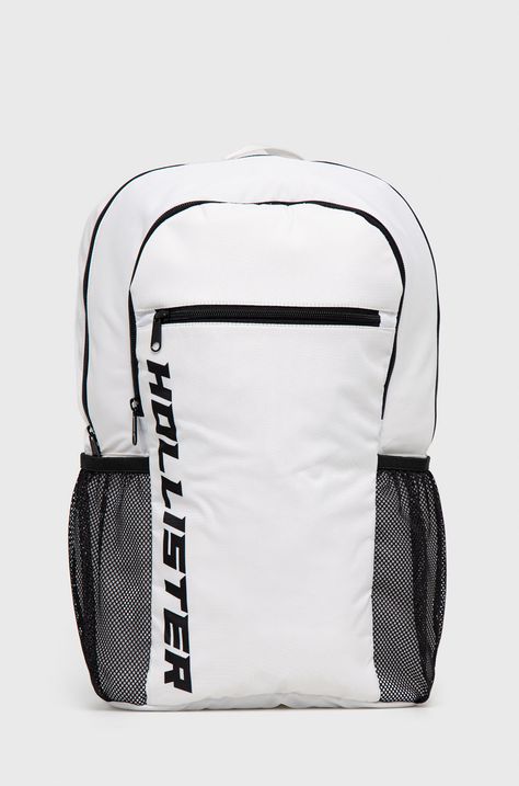 Hollister Co. plecak męski kolor biały duży z nadrukiem