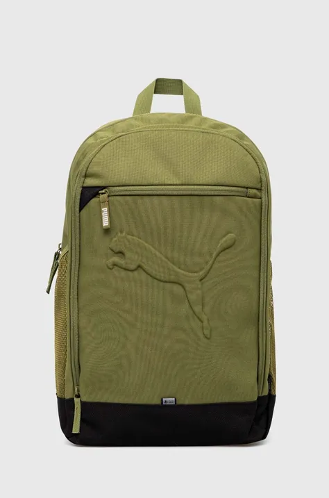 Рюкзак Puma колір зелений великий однотонний