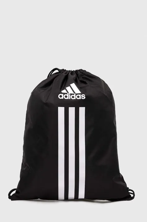 adidas plecak kolor czarny z nadrukiem