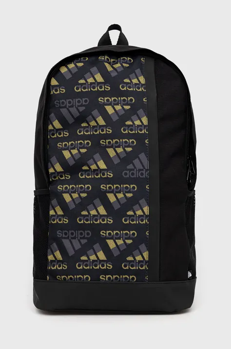 adidas plecak kolor czarny duży z nadrukiem