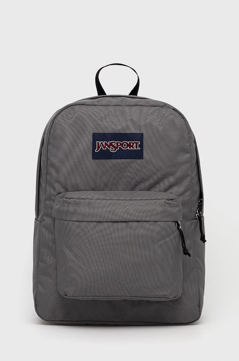 Раница Jansport в сиво голям размер с изчистен дизайн