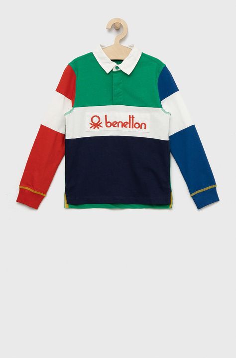 United Colors of Benetton longsleeve bawełniany dziecięcy