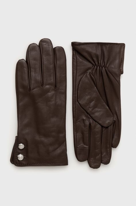 Шкіряні рукавички Lauren Ralph Lauren