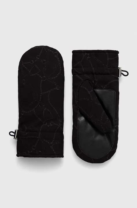 Rukavice Lauren Ralph Lauren za žene, boja: crna