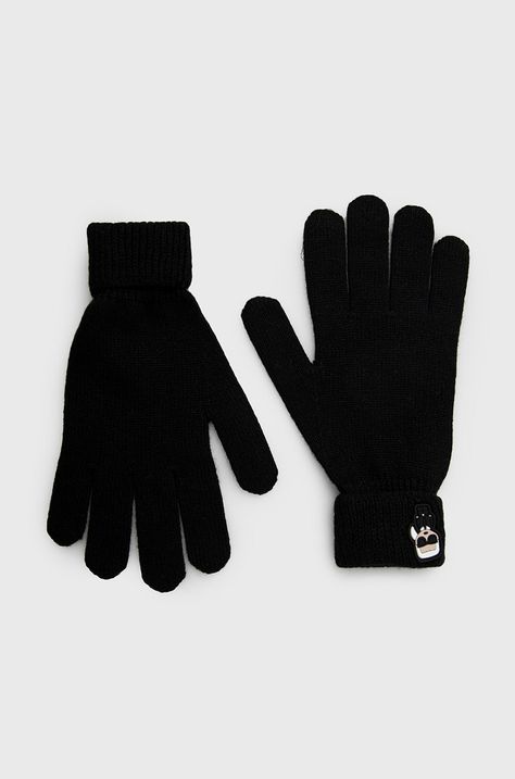 Karl Lagerfeld rękawiczki z domieszką wełny