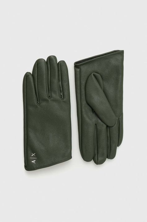 Ръкавици Armani Exchange в зелено
