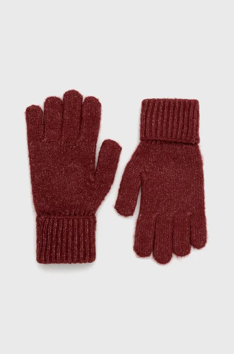 Detské rukavice s prímesou vlny Kids Only červená farba