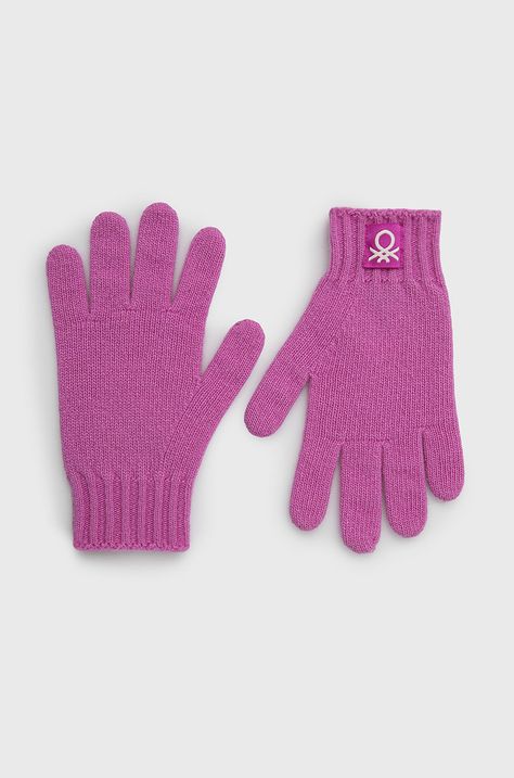 Detské vlnené rukavice United Colors of Benetton