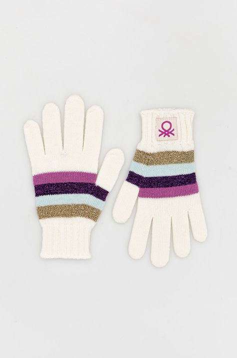 Dječje rukavice s dodatkom vune United Colors of Benetton