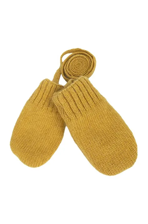 Detské rukavice Jamiks žltá farba