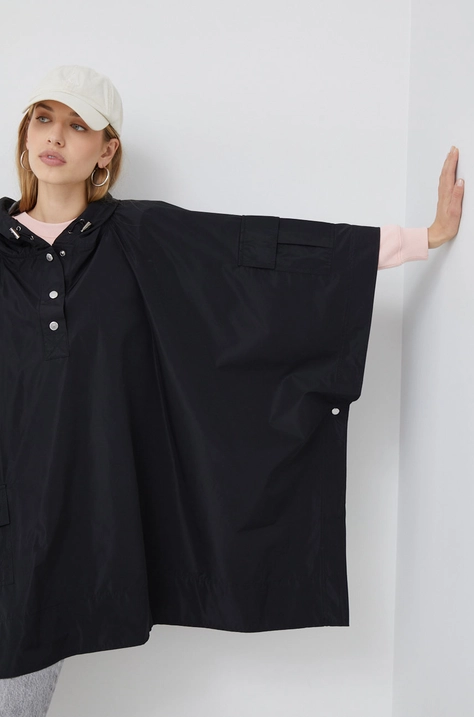 Lauren Ralph Lauren geaca femei, culoarea negru, de tranzitie, oversize