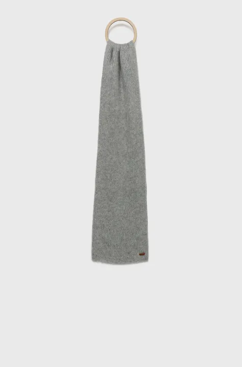Šál Pepe Jeans dámsky, šedá farba, jednofarebný