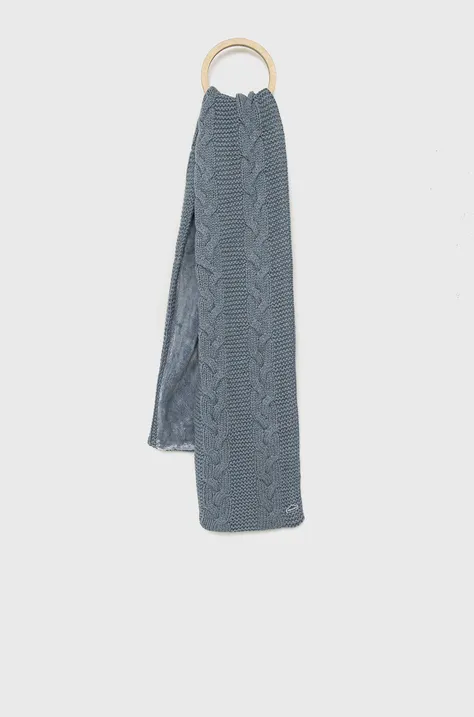 Kratki šal s primjesom vune Superdry boja: tamno plava, jednobojni model