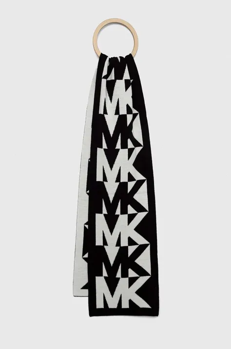 Šál Michael Kors dámsky, čierna farba, vzorovaný