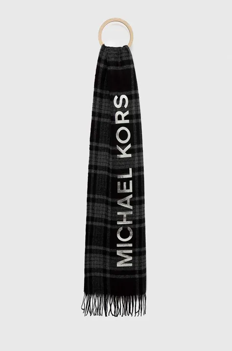 Michael Kors szalik damski kolor czarny wzorzysty
