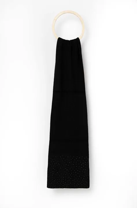 Шарф Morgan жіночий колір чорний з аплікацією
