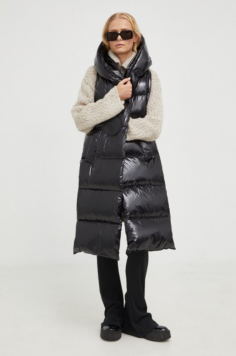 Пуховый шарф MMC STUDIO цвет чёрный однотонный