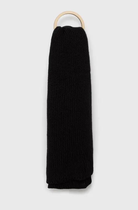 Šál Brixton dámsky, čierna farba, jednofarebný