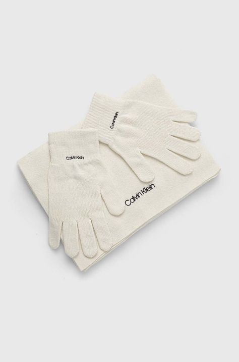 Шал и ръкавици Calvin Klein