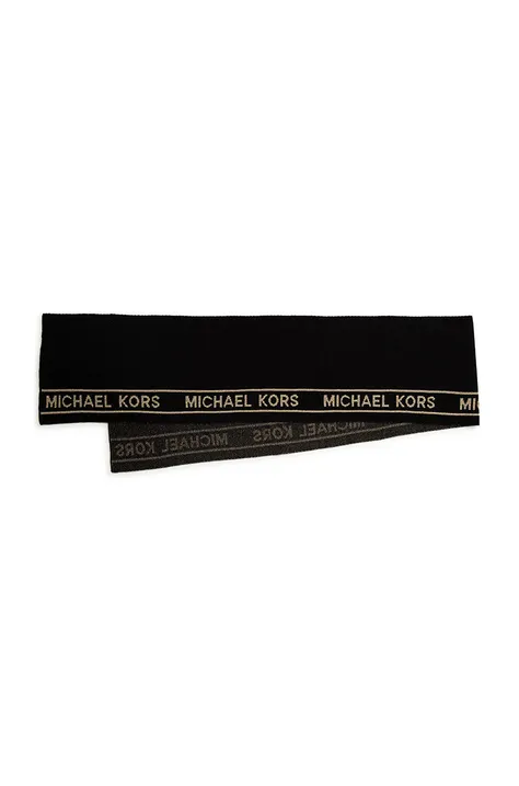 Дитячий шарф Michael Kors колір чорний з принтом