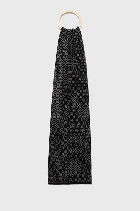 Шарф Calvin Klein чоловічий колір чорний візерунок