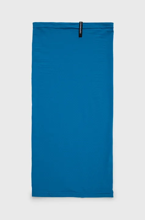 Superdry fular impletit barbati, culoarea albastru marin, neted