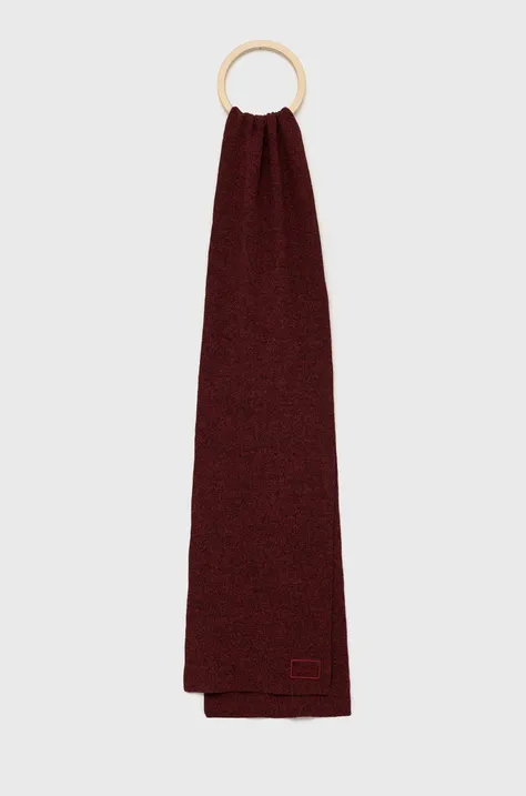 Бавовняний шарф Superdry колір бордовий меланж