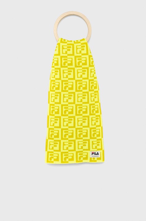 Fila szalik kolor żółty wzorzysty