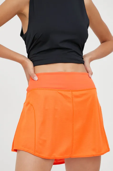 Suknja adidas Performance boja: narančasta, mini, ravna
