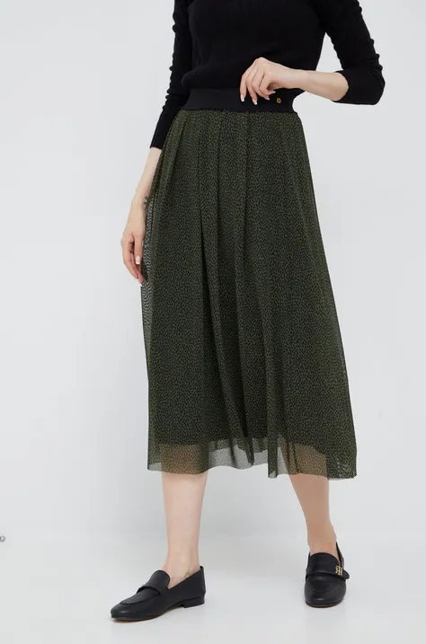 Suknja Pennyblack boja: zelena, midi, širi se prema dolje