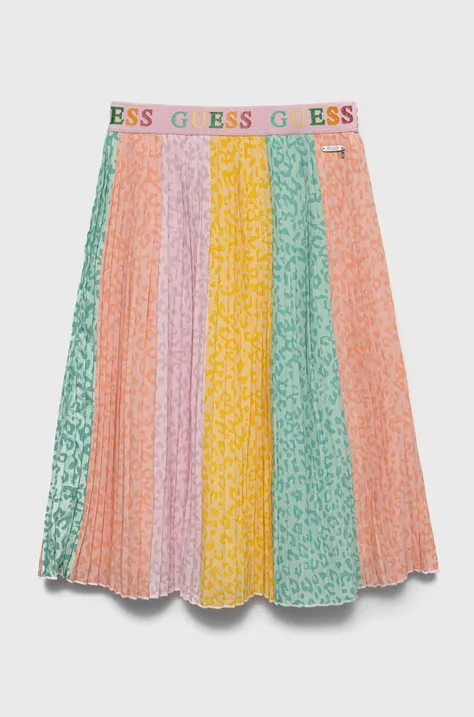 Dievčenská sukňa Guess midi, áčkový strih