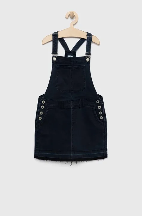 Dievčenské šaty Pepe Jeans Kaia tmavomodrá farba, mini, rovný strih