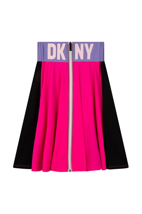 Dkny fusta fete culoarea roz, mini, evazati