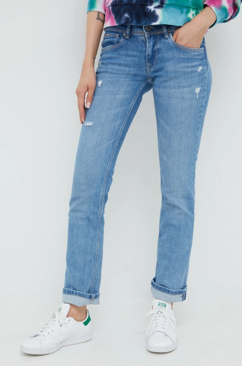 Pepe Jeans jeansy damskie medium waist