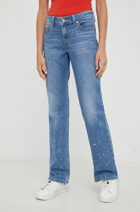 Levi's jeansy LOW PITCH BOOT damskie high waist