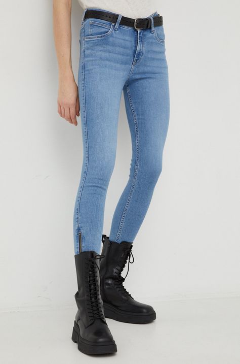 Lee jeansy Scarlett High Zip Partly Cloudy