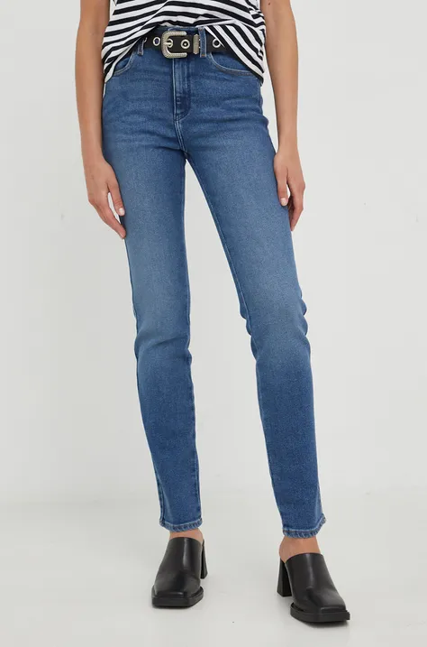 Wrangler jeansy Slim Airblue damskie high waist